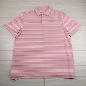 Southern Tide Polo Shirt Mens XL Red Stripe Golf‎ Quick Dry Stretch Valspar Dad
